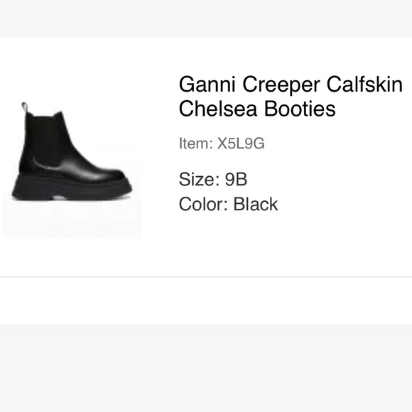 Ganni Creeper Calfskin Chelsea Booties - Picture 3 of 4
